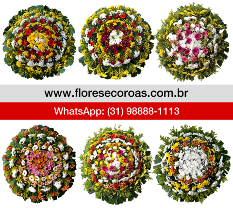 Coroa de flores Conselheiro Lafaiete floricultura entrega coroas